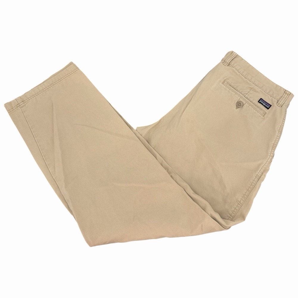 Patagonia Pants Mens 36x31 Beige Chino Organic Cotton Canvas Straight Leg Baggy